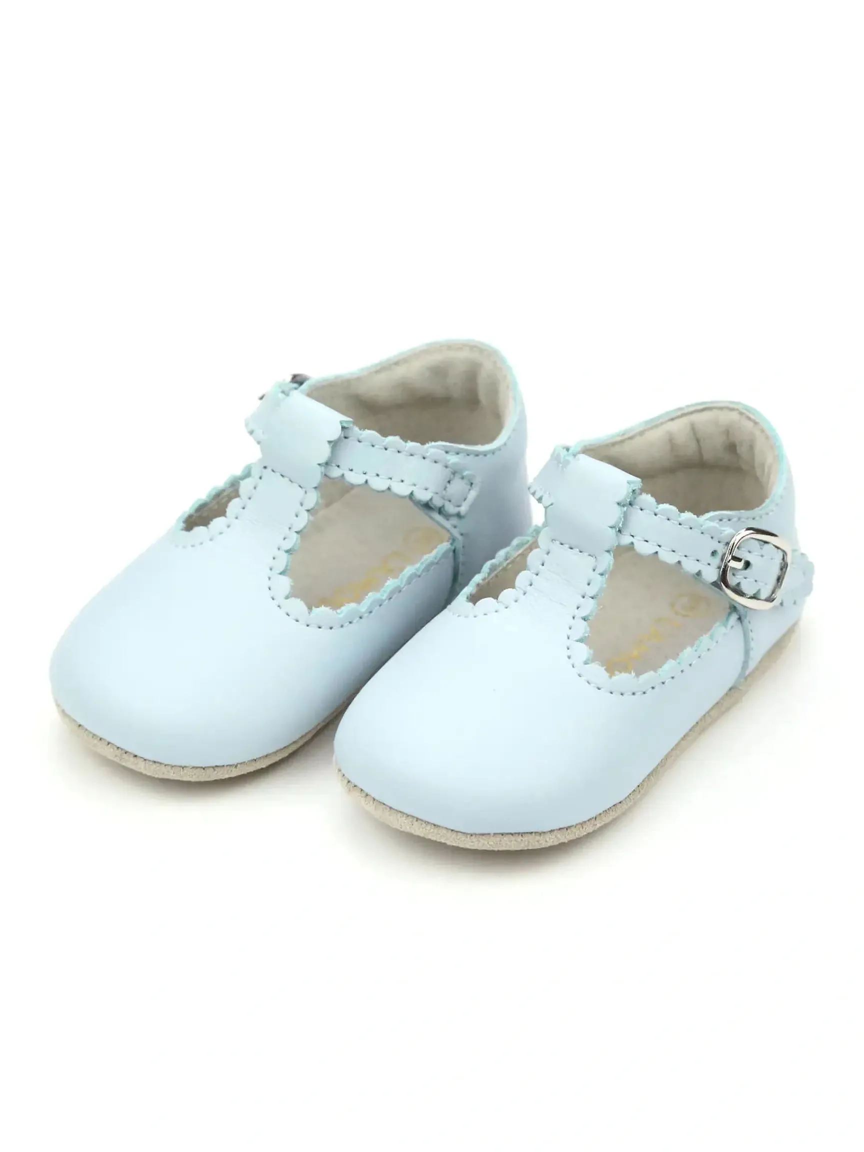 Elodie Scalloped T-Strap Mary Jane Crib Shoe