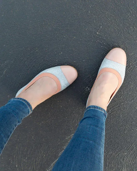 Elora - Blush and Silver Ballet Flat