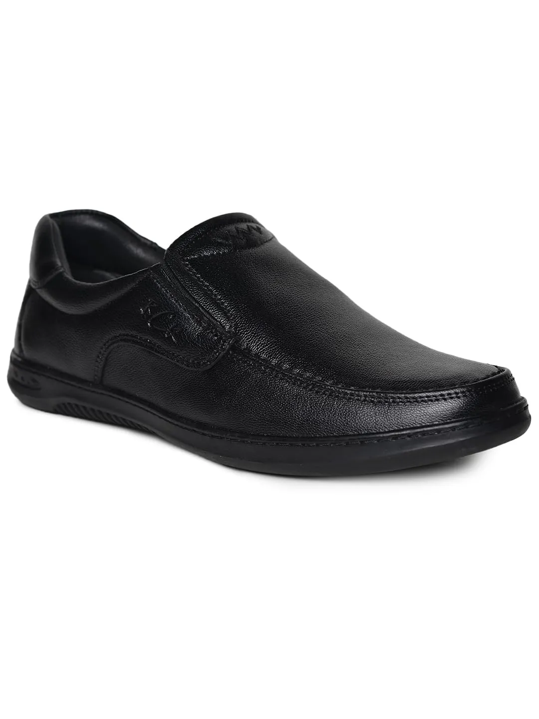 Errol Genuine Leather Casual Shoes for Mens (Black, 40)