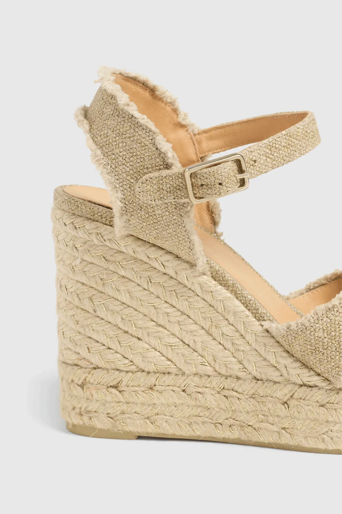 ESPADRILLES WEDGES "BROMELIA" LIGHT GOLD