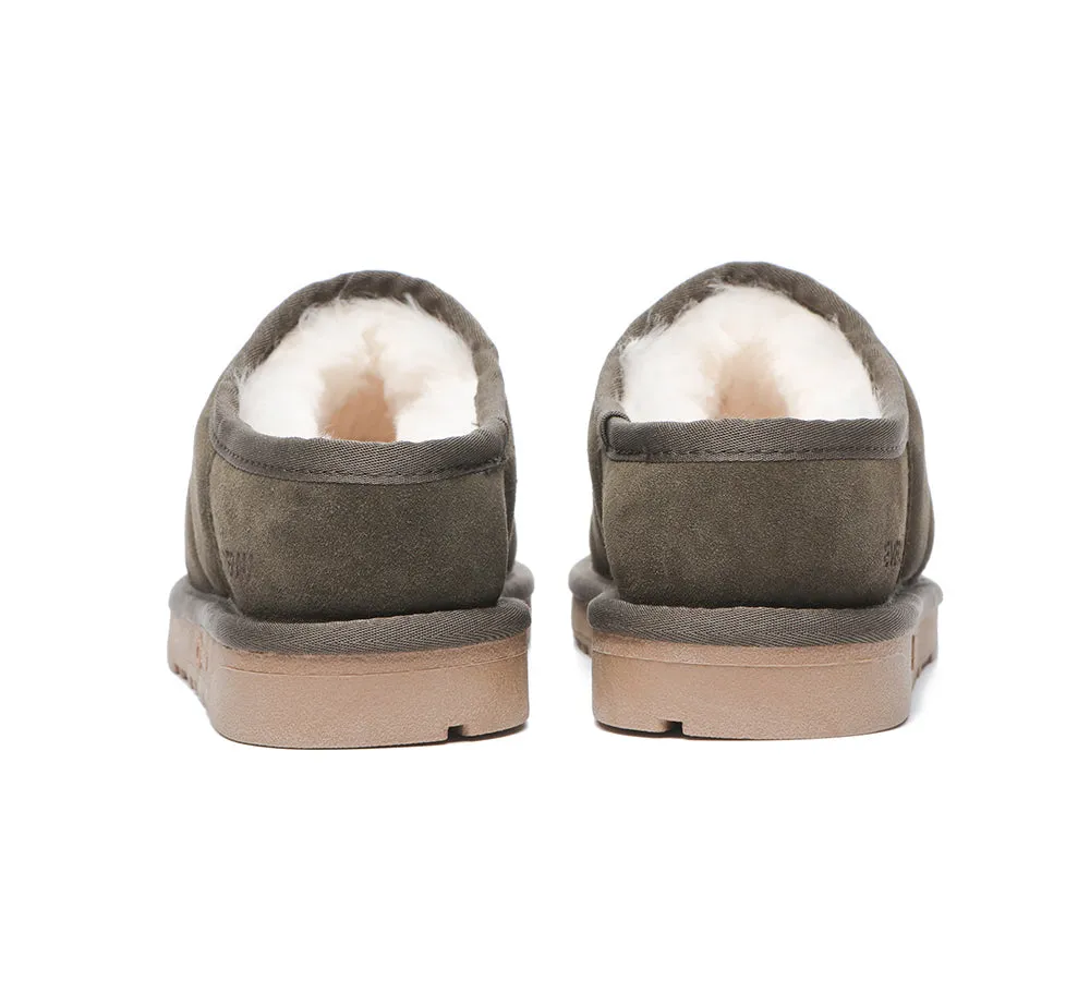 EVERAU® UGG Slippers Sheepskin Wool Ankle Ultra Puffer