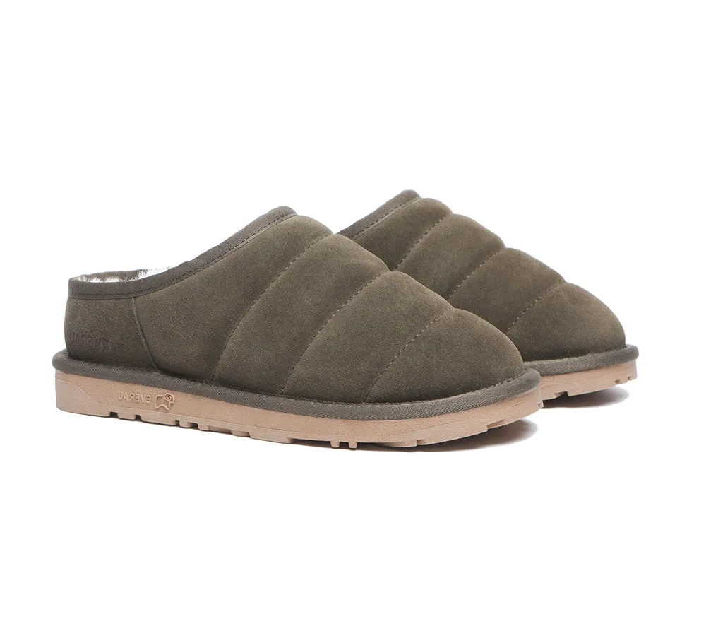 EVERAU® UGG Slippers Sheepskin Wool Ankle Ultra Puffer