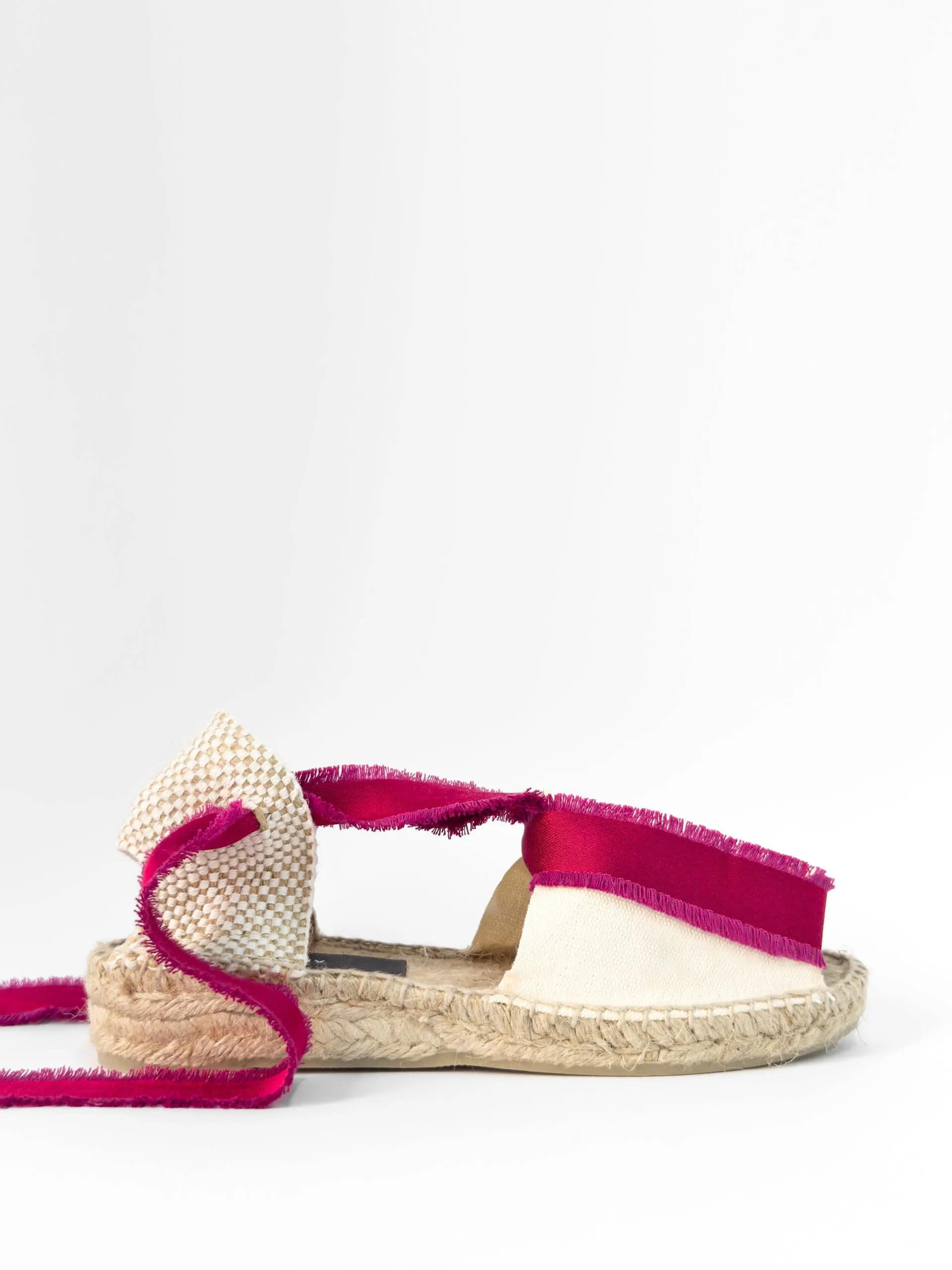 Exclusive pink fringed Amalia espadrilles