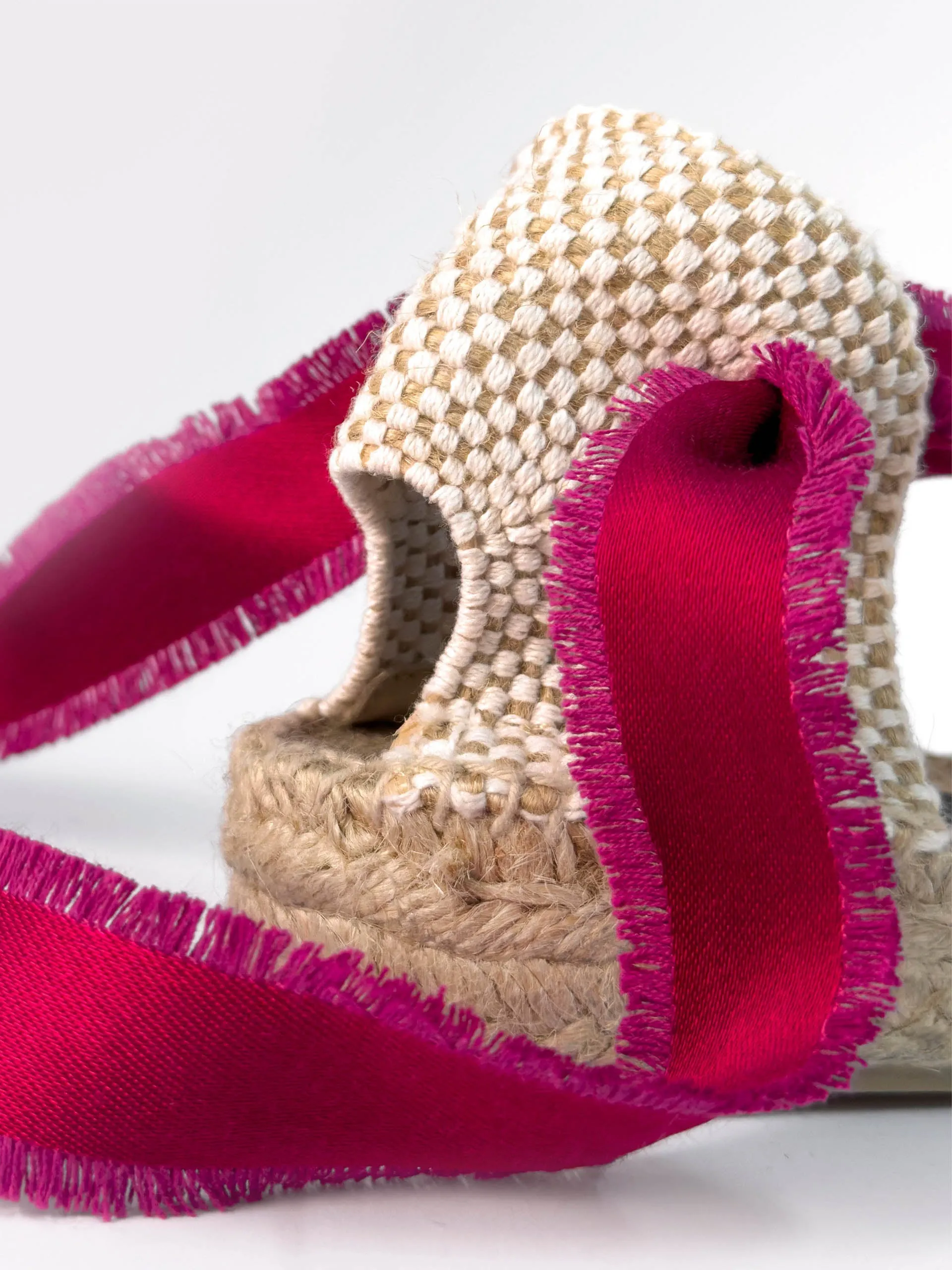 Exclusive pink fringed Amalia espadrilles