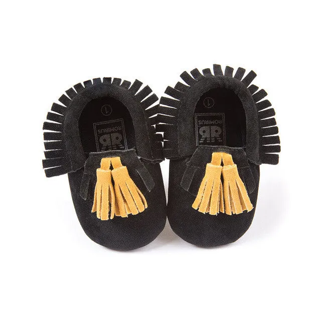 Fashion New Styles Suede PU Leather Infant Toddler Newborn Baby Children First Walkers Crib Moccasins Soft Moccs Shoes Footwear