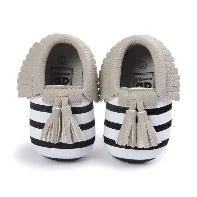 Fashion New Styles Suede PU Leather Infant Toddler Newborn Baby Children First Walkers Crib Moccasins Soft Moccs Shoes Footwear