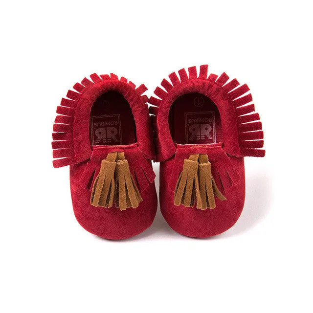 Fashion New Styles Suede PU Leather Infant Toddler Newborn Baby Children First Walkers Crib Moccasins Soft Moccs Shoes Footwear