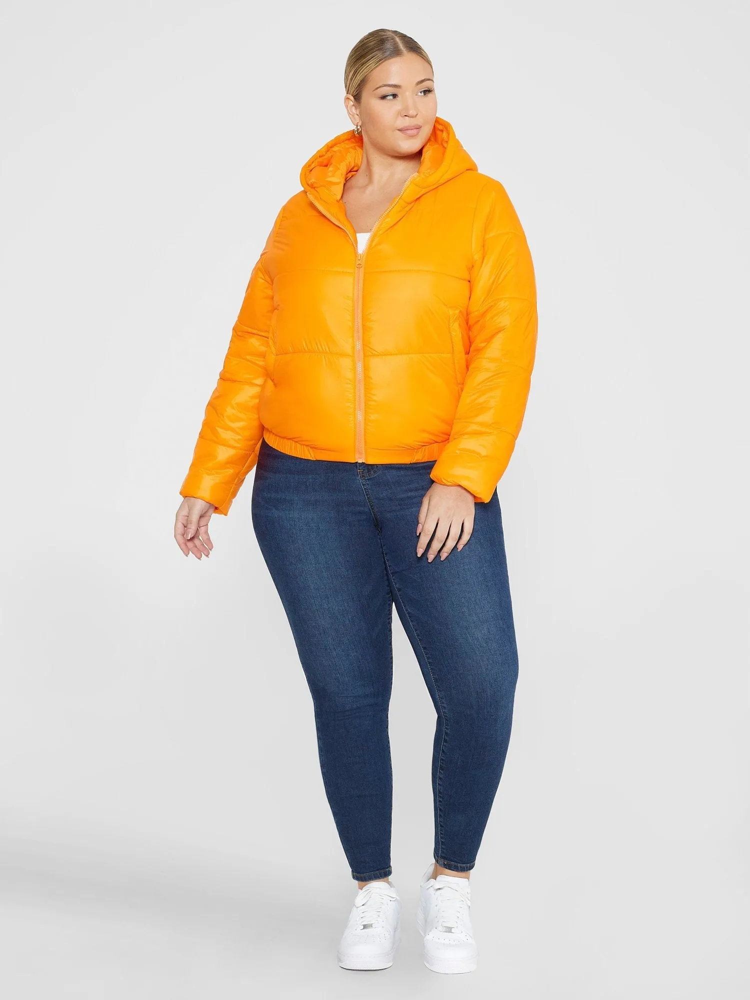 Fashion To Figure - Farrah Short Hooded Puffer Coat