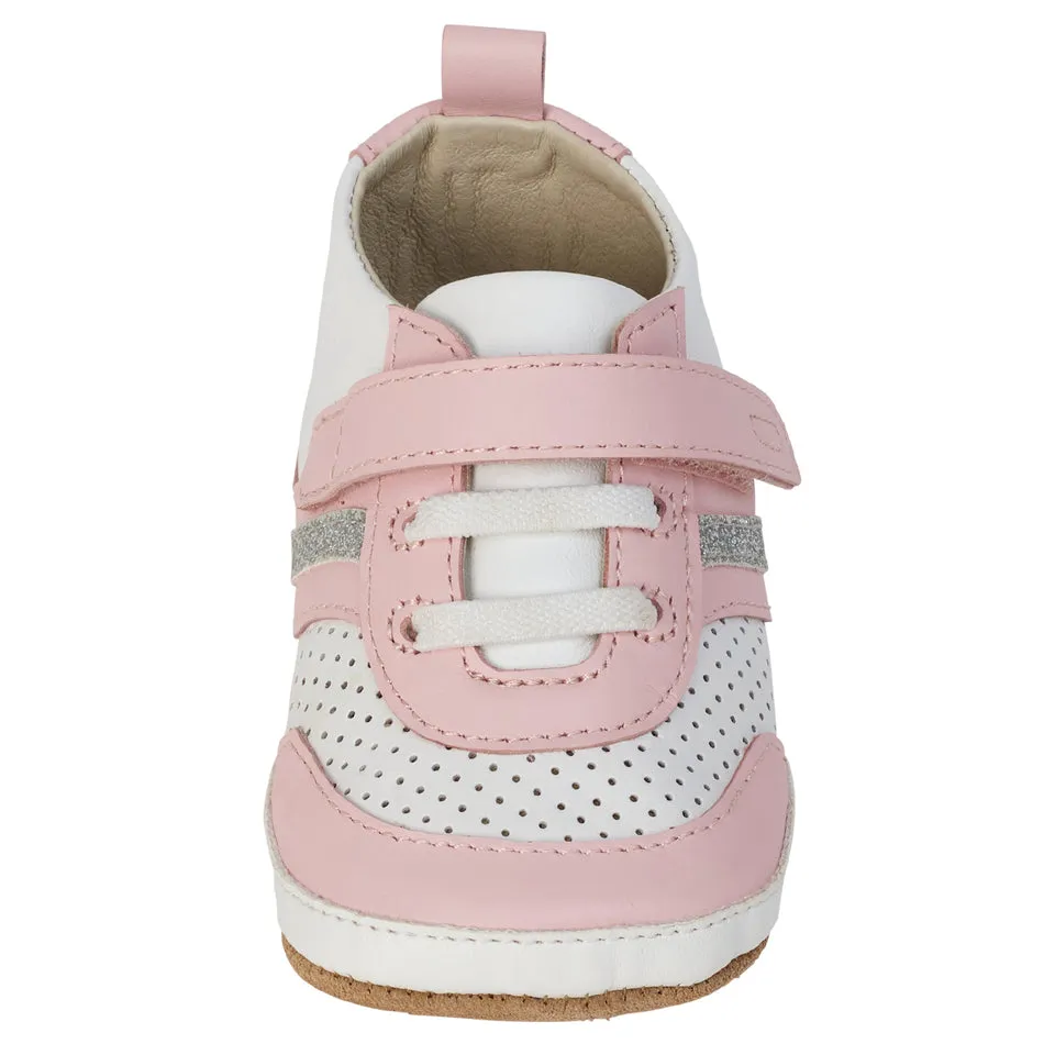 First Kicks Eliza Shoes - Pink/White Leather