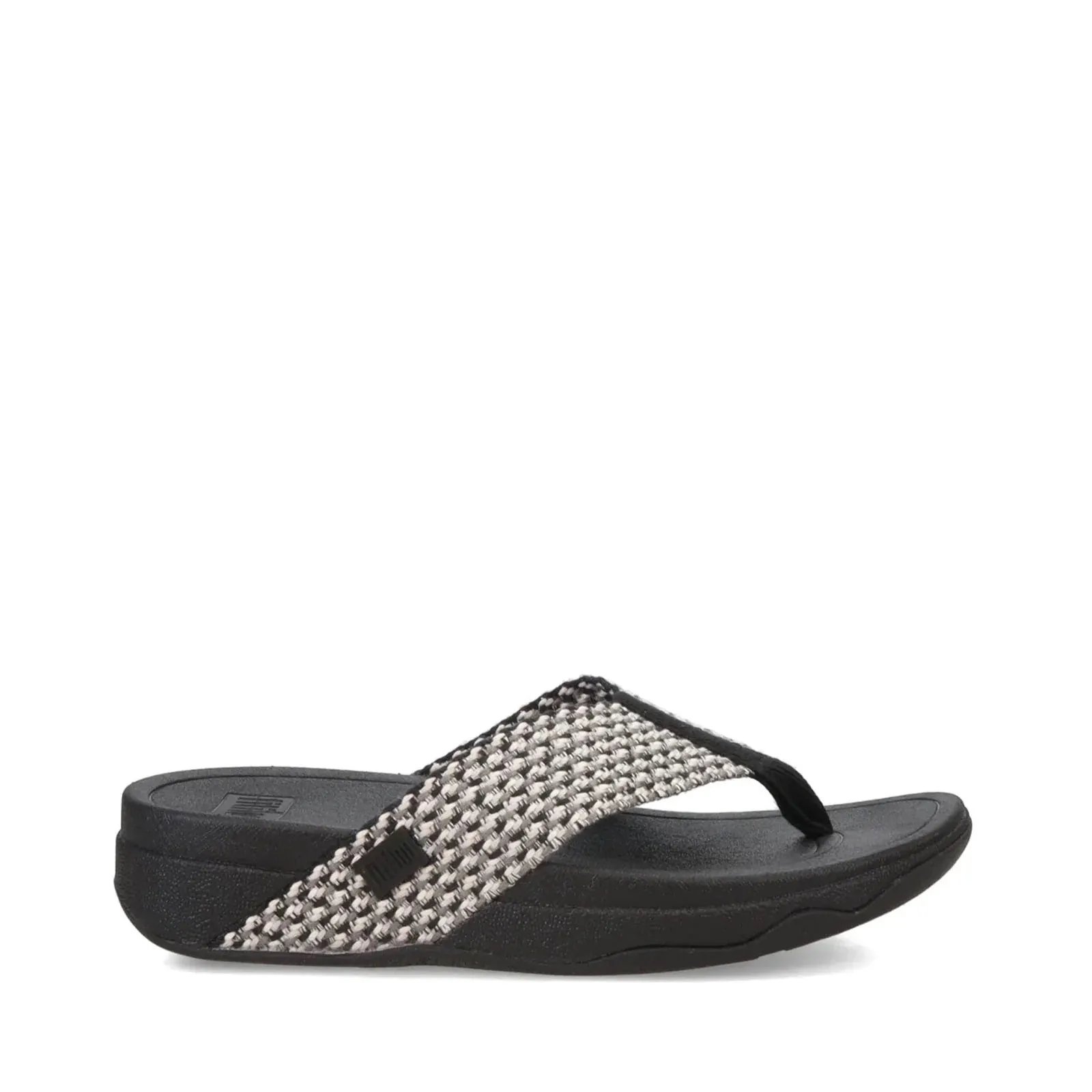 'FitFlop' Women's Surfa Webbing Toe-Post Sandal - Black