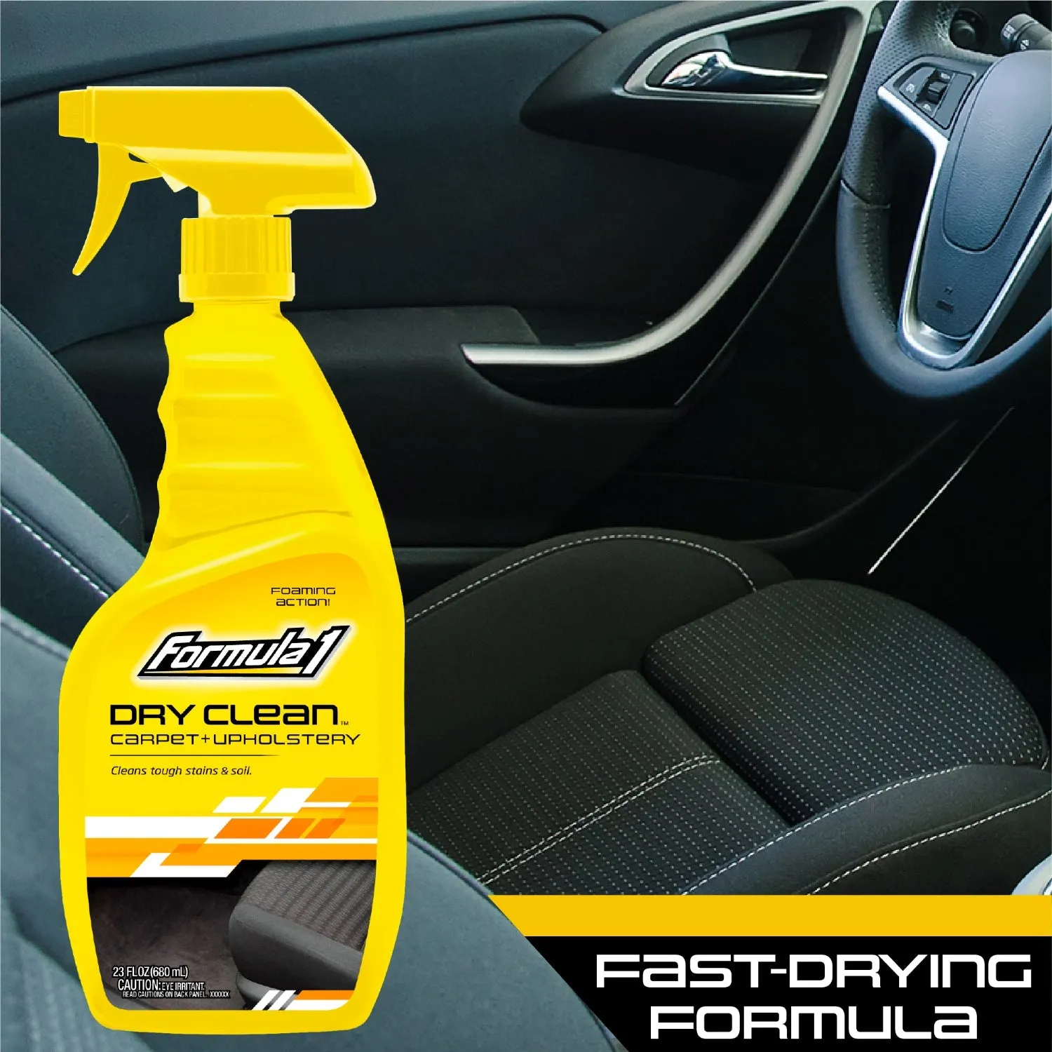 Formula 1 Dry Clean Carpet & Upholstery Cleaner - 680ml (615150) Compatible with All Cars, Cleaning & Care, Dashboard Cleaners, Pack of 1 Piece