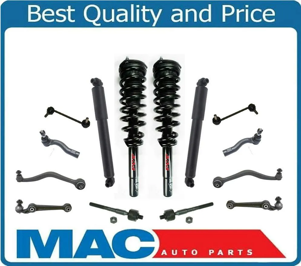 Front Struts Control Arm 14 Pc For 10-12 Fusion 2.5L Front Wheel Drive 16 17 Rim