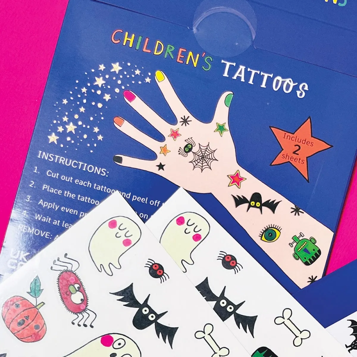 Glow in the Dark Temporary Halloween Tattoos