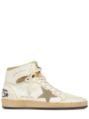 Golden Goose Sky Star Leather High-Top Sneakers