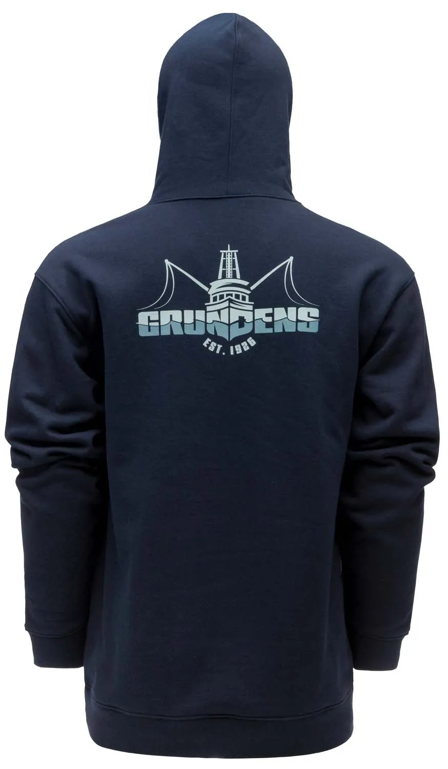 Grundéns Men&#x27;s Logo Boat Hoodie Dark Navy | Buy Grundéns Men&#x27;s Logo Boat Hoodie Dark Navy here | Outnorth