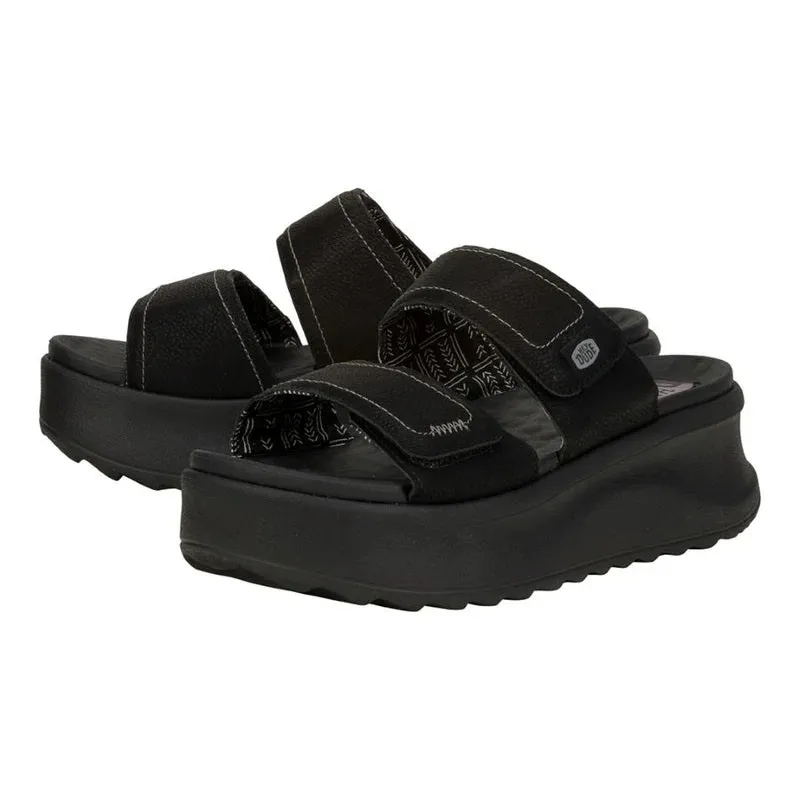 'Hey Dude' Women's Delray Slide Sandal - Black / Black