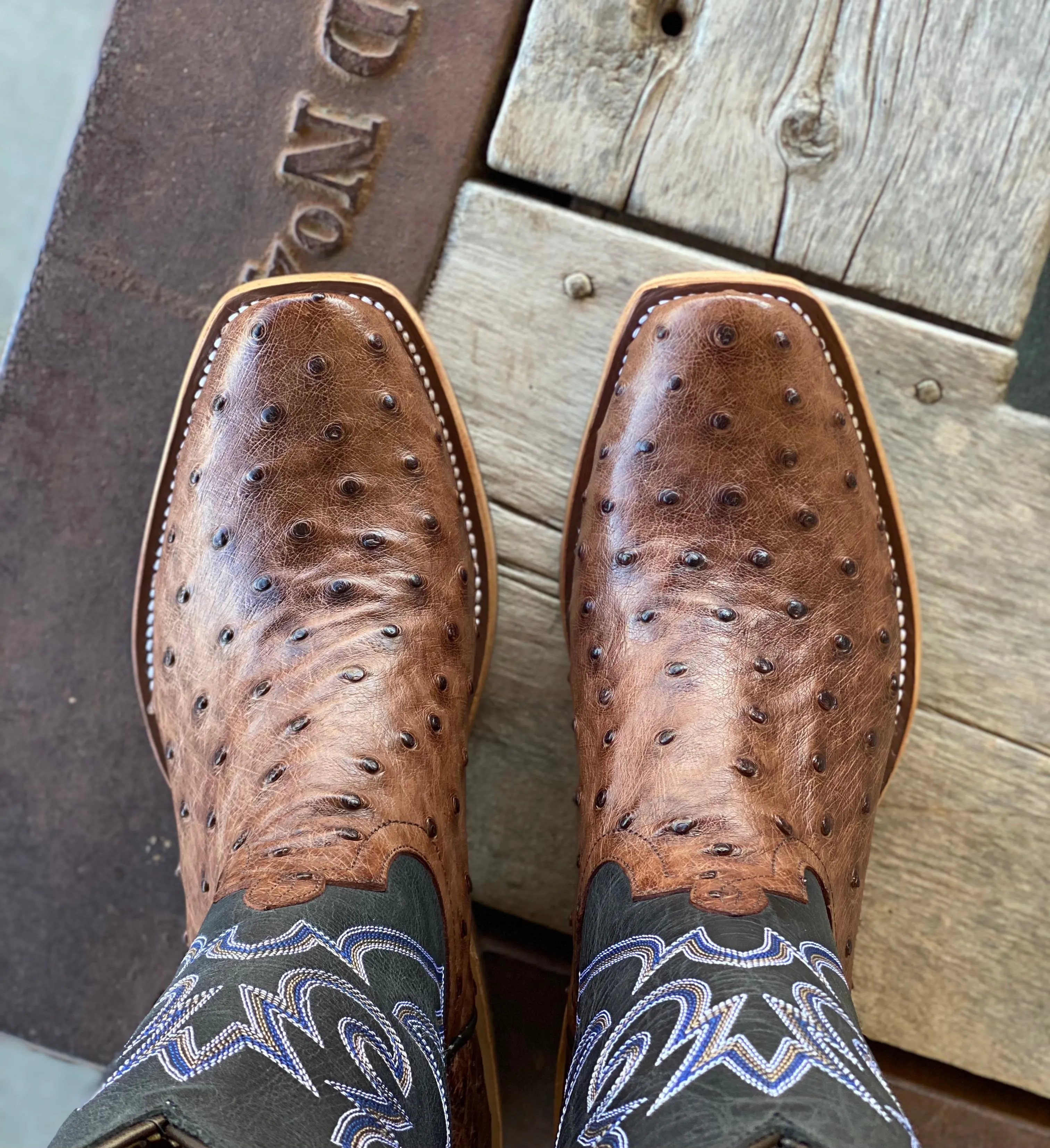 Horse Power Top Hand  | Kango Tobacco FQ Ostrich Boot