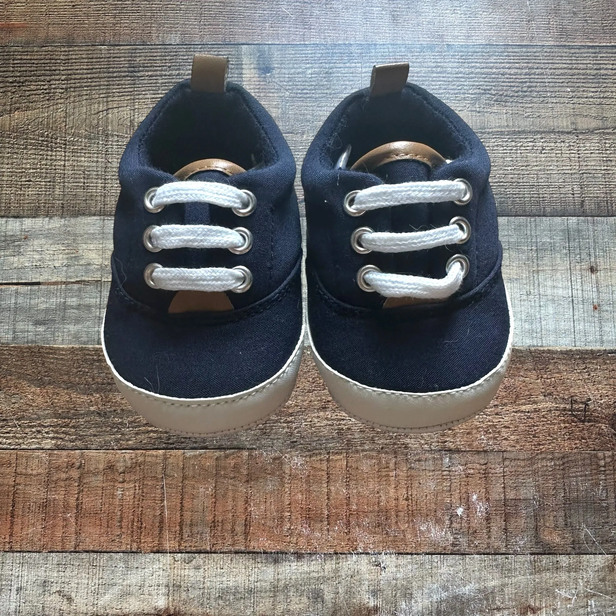 Hudson Baby Navy Crib Shoes- Size 6-12M (Like New)