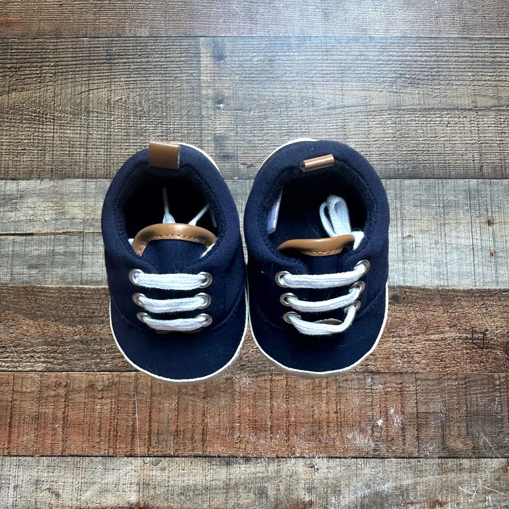 Hudson Baby Navy Crib Shoes- Size 6-12M (Like New)