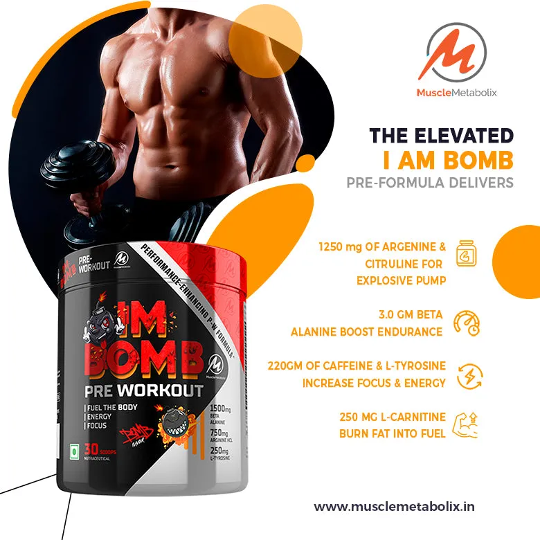 I Am Bomb - Pre Workout | 30 Servings | 30 Servings Mango