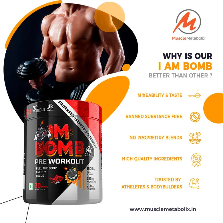 I Am Bomb - Pre Workout | 30 Servings | 30 Servings Mango