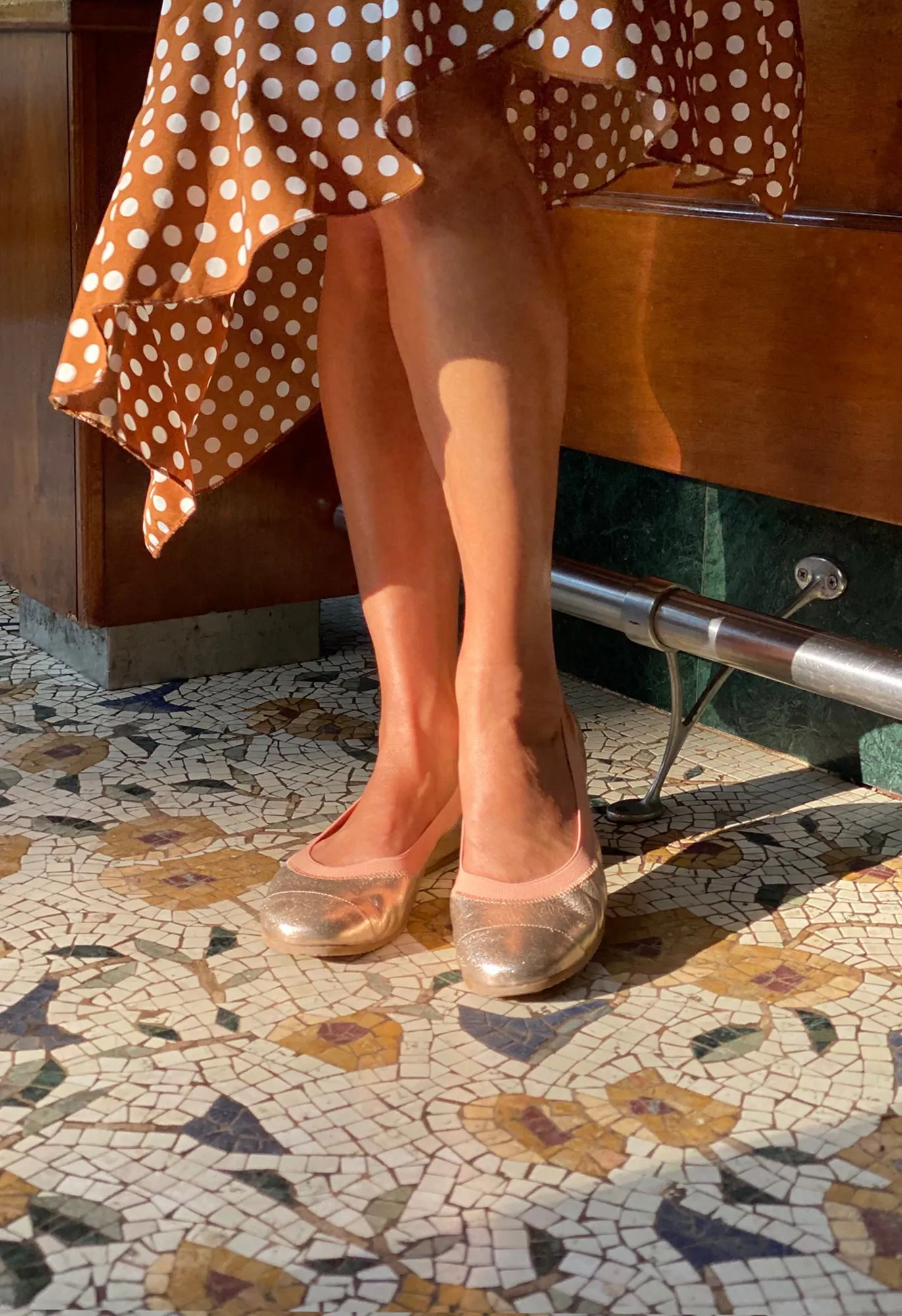 Isabella - Rose Gold Ballet Flat