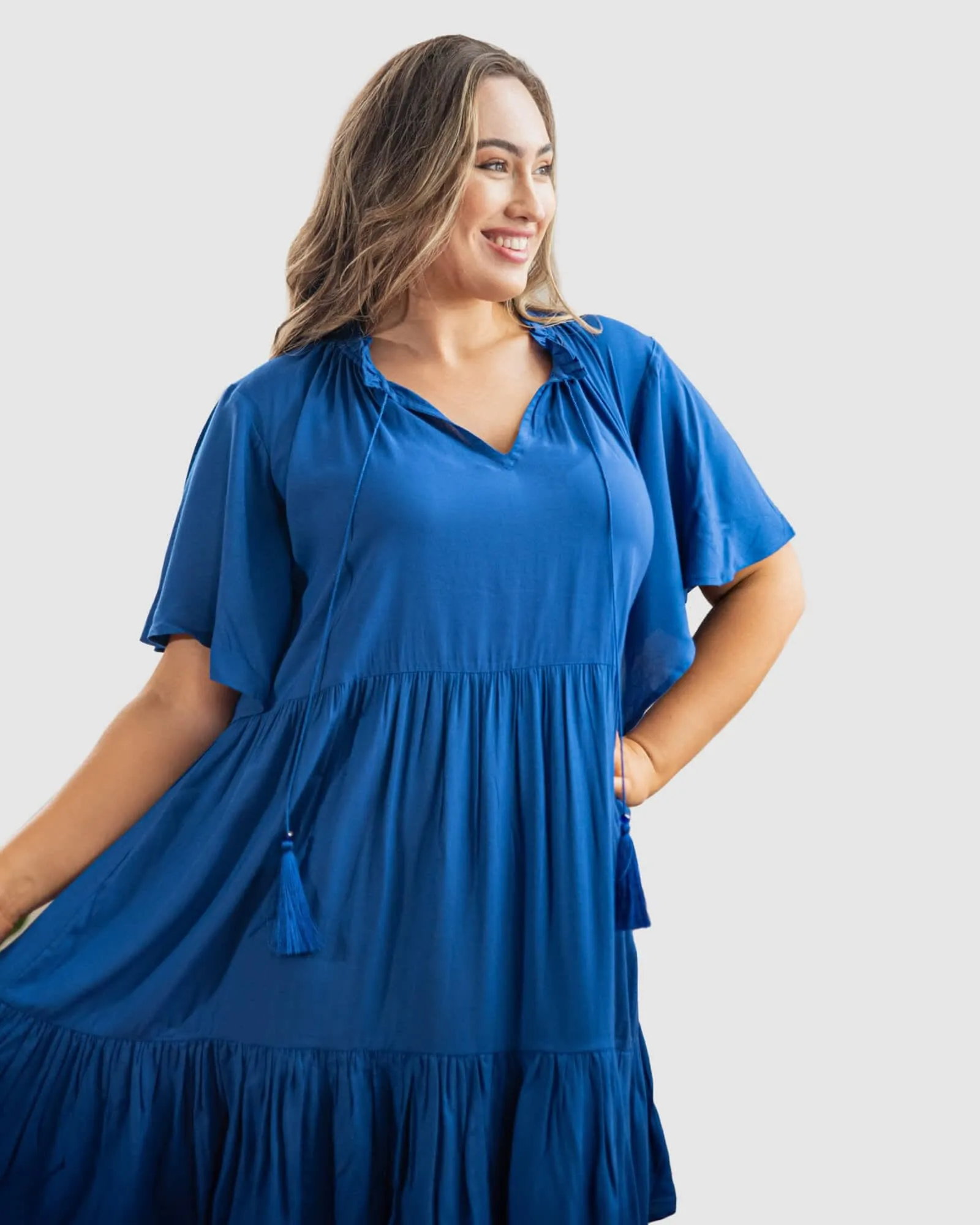 Jamie Short Sleeve Dress | Cobalt