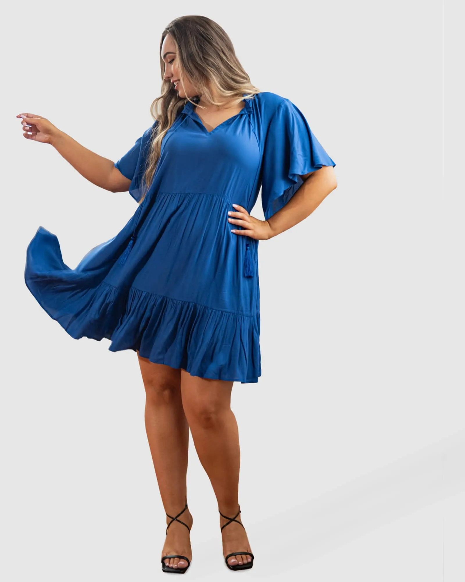 Jamie Short Sleeve Dress | Cobalt