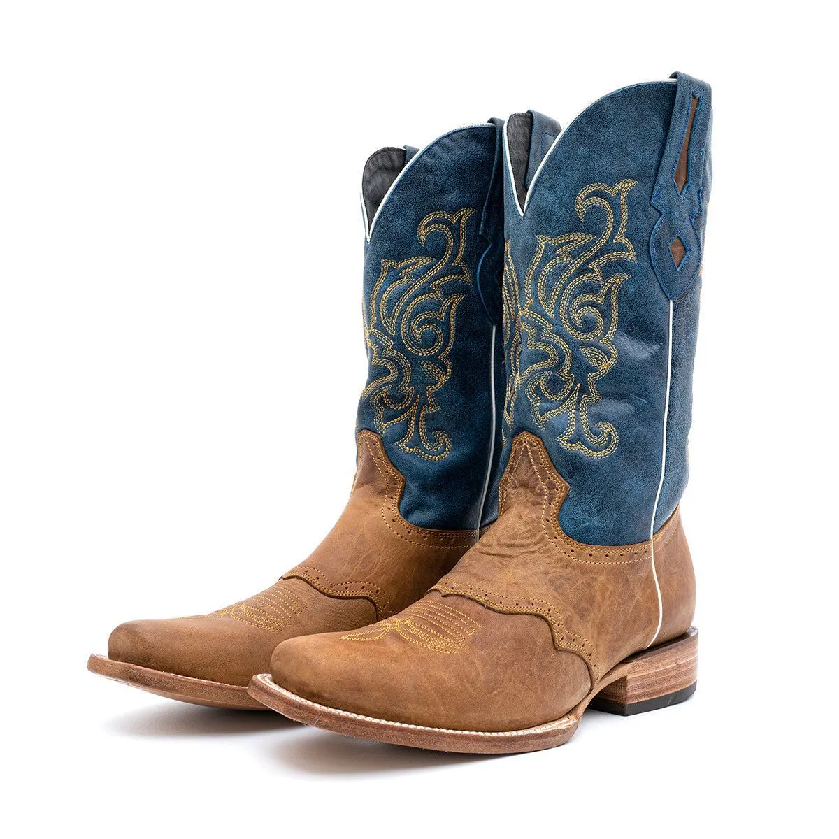 J.B Dillon Windmark Western Vintage Casual Boots Leather Blue Colour For Men