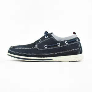 JOHNSTON & MURPHY  Navy Boat Shoes