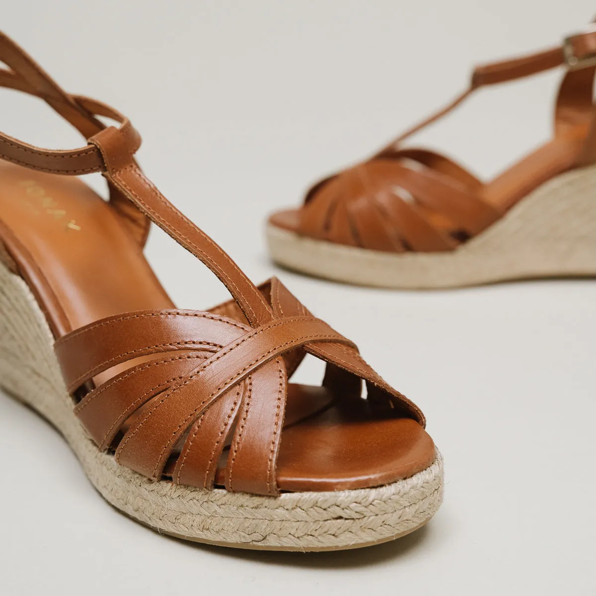 Jonak - Espadrilles Magnolia Cuir  - Cognac