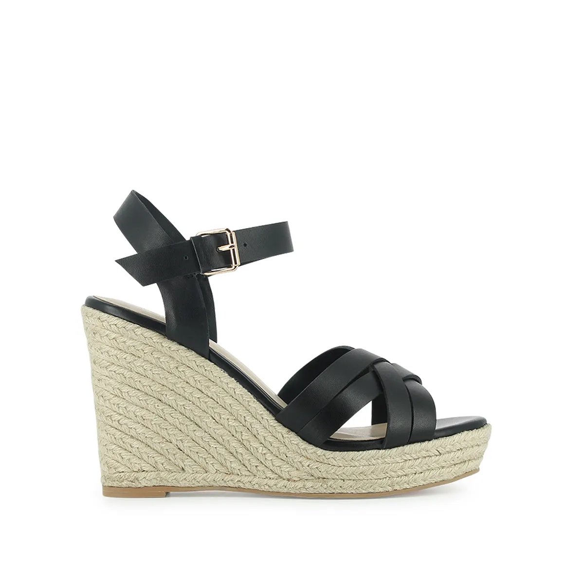 Jonak - Espadrilles Sacha Cuir  - Noir