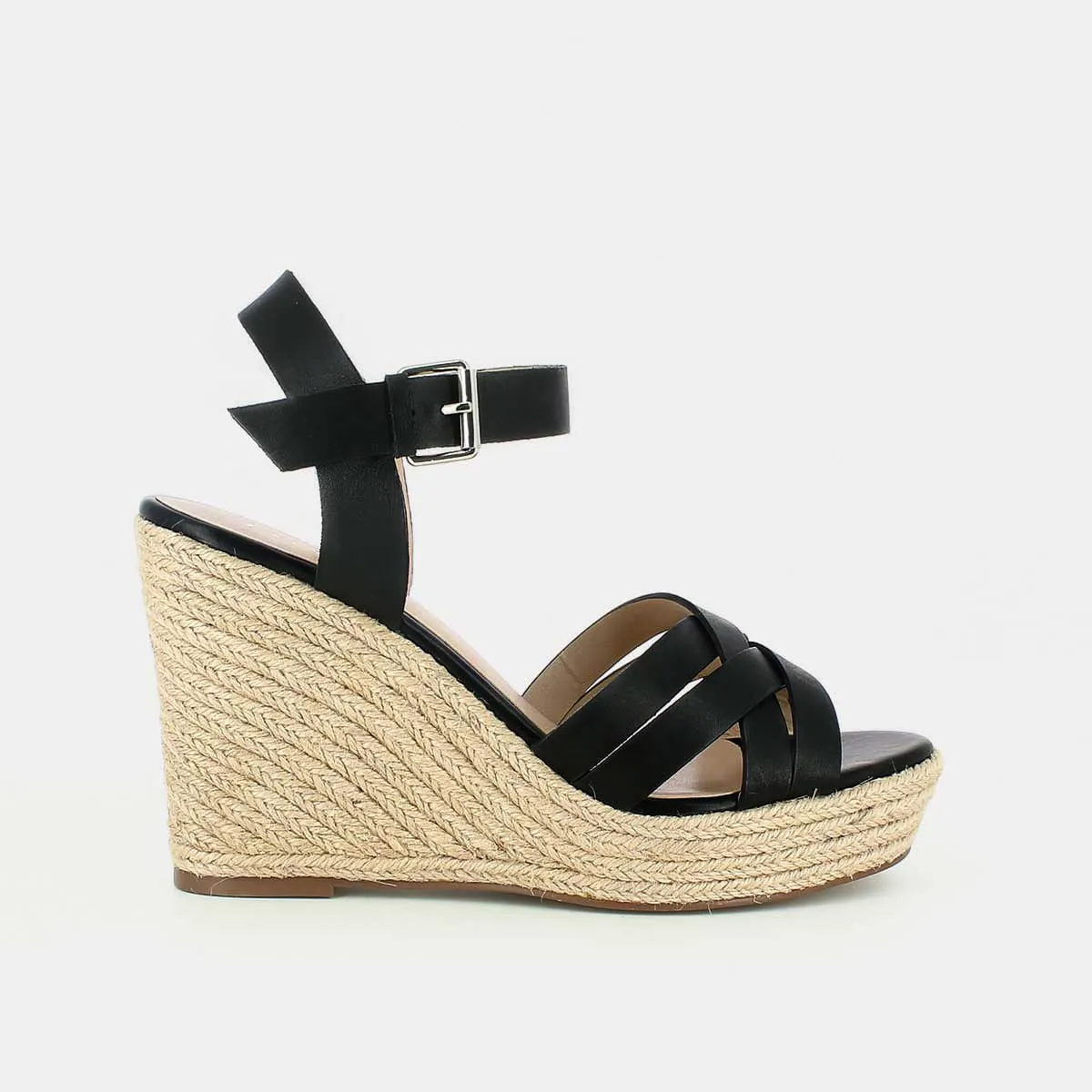 Jonak - Espadrilles Sacha Cuir  - Noir