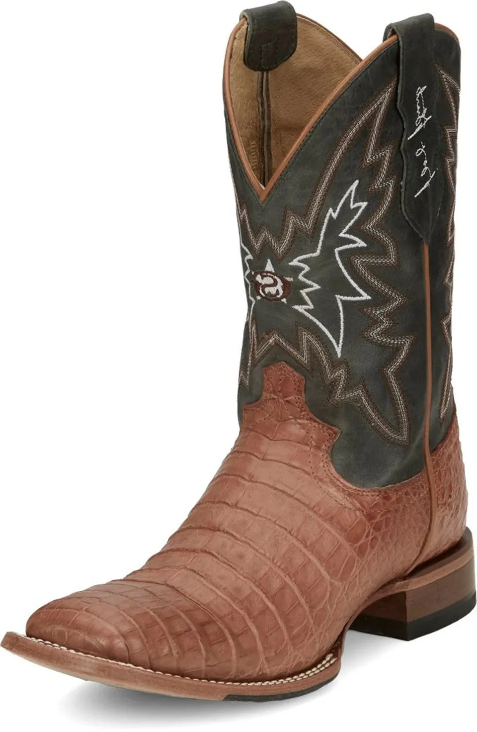 Justin Men's Haggard Natural Caiman Boot