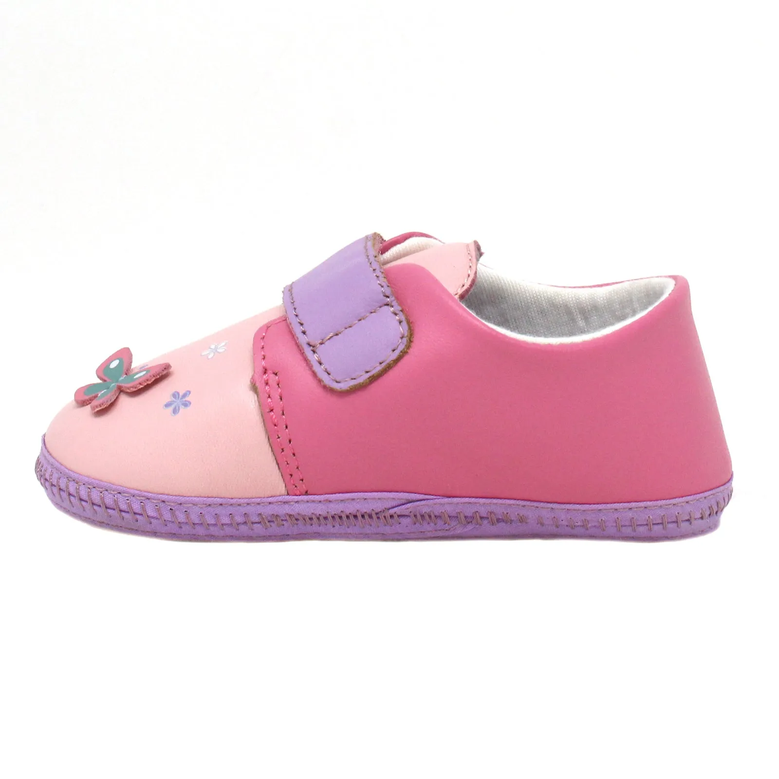 Kimi   Kai Girls Soft Sole Lambskin Leather Shoes - Butterfly (First Walker & Toddler)