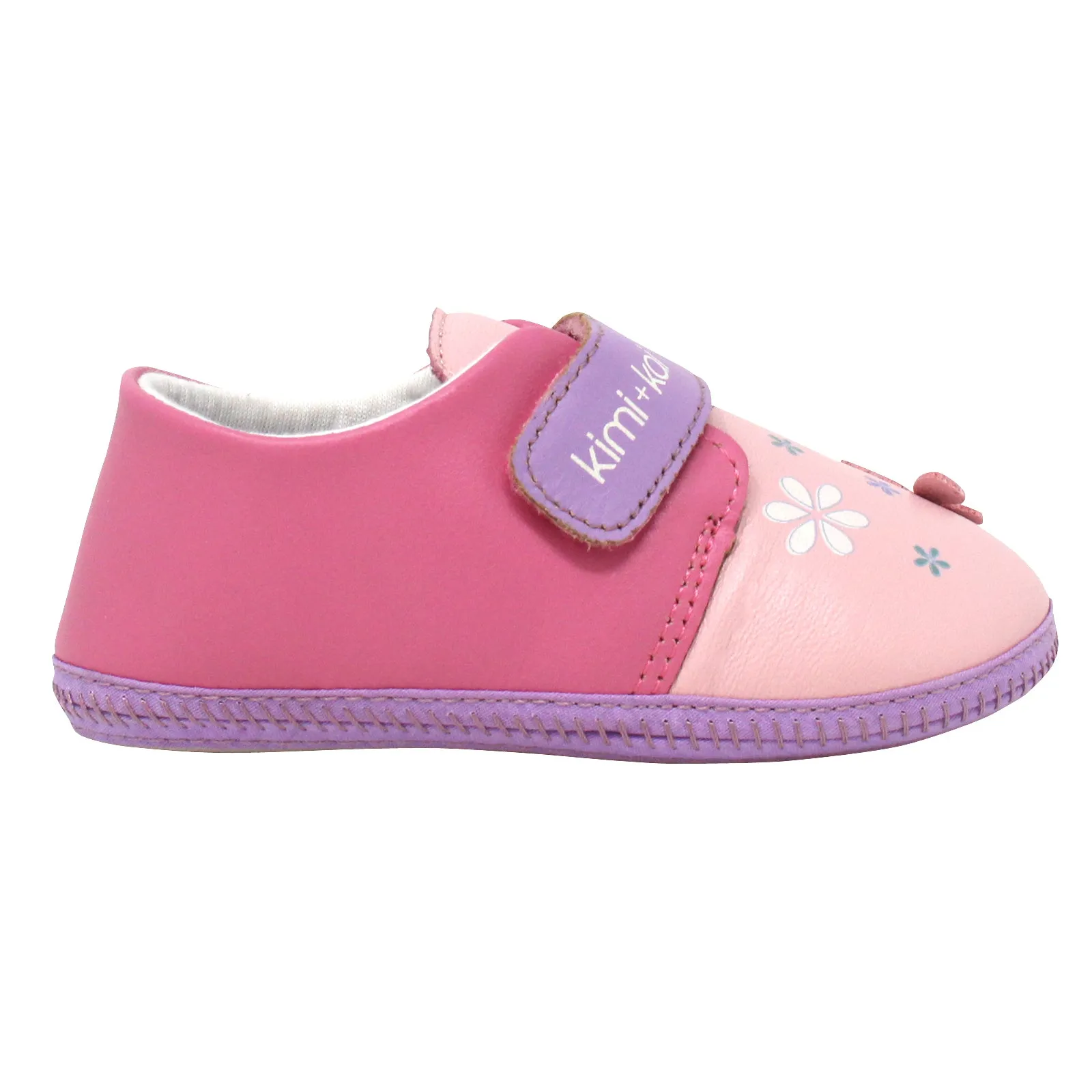 Kimi   Kai Girls Soft Sole Lambskin Leather Shoes - Butterfly (First Walker & Toddler)