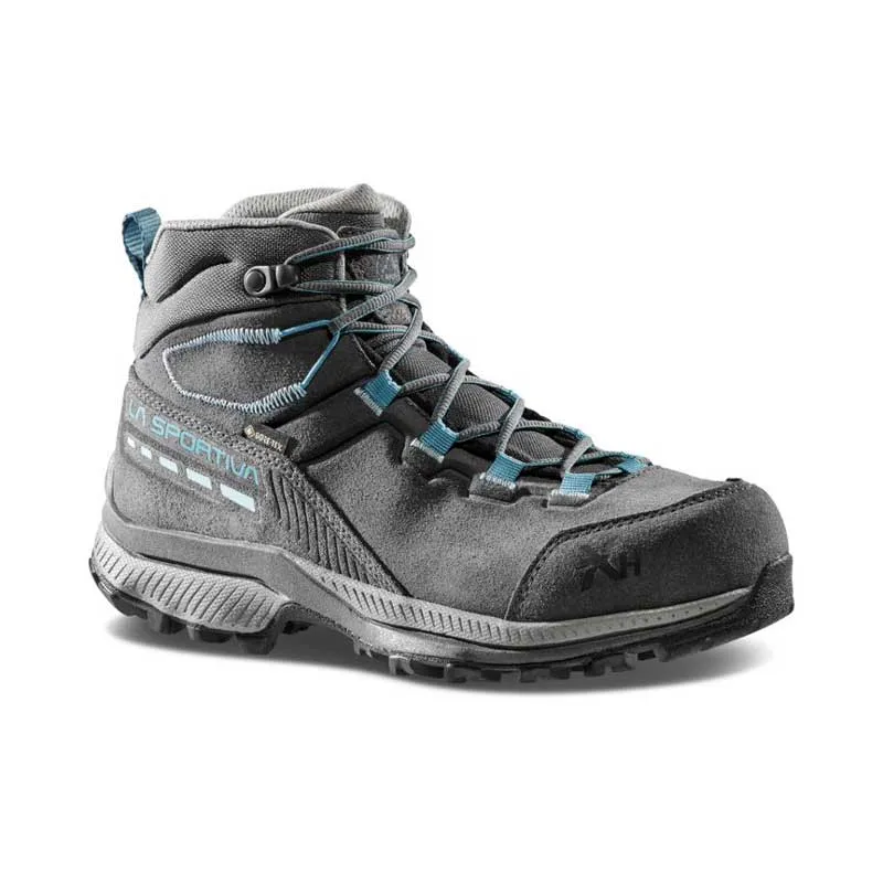 La Sportiva TX Hike Mid Leather GTX Womens Hiking Boot - Carbon/Lagoon