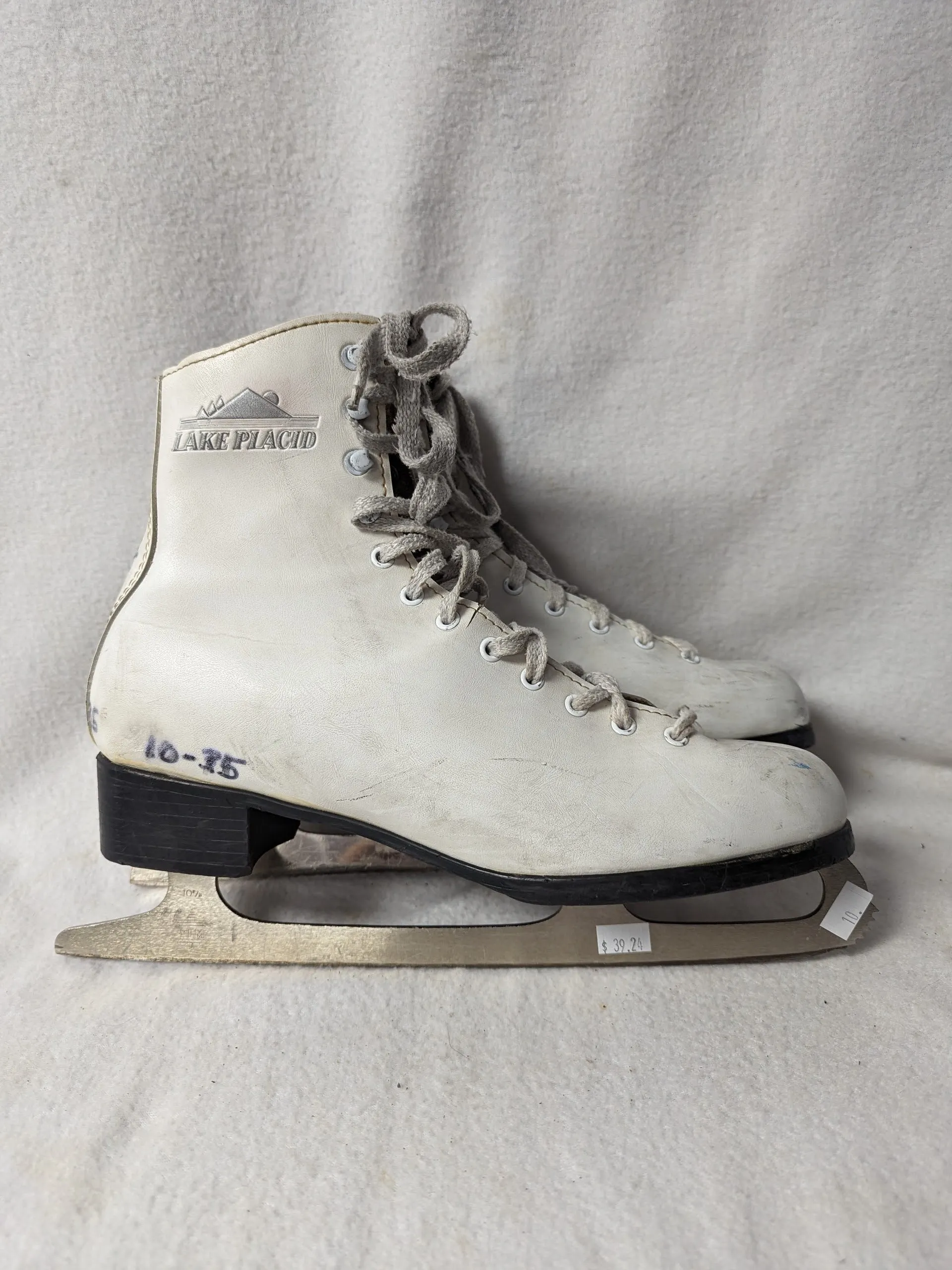 Lake Placid Figure Ice Skates Size 10 Color White Condition Used