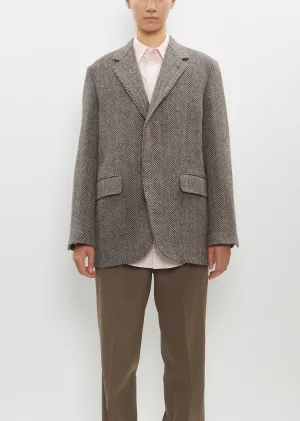 Lama Shetland Wool Tweed Over Jacket