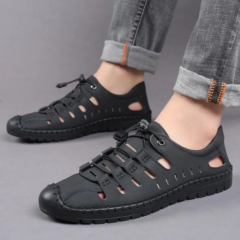 🔥Limited Time Offer 49% OFF🔥Summer hollow soft bottom large size hiking leather shoes