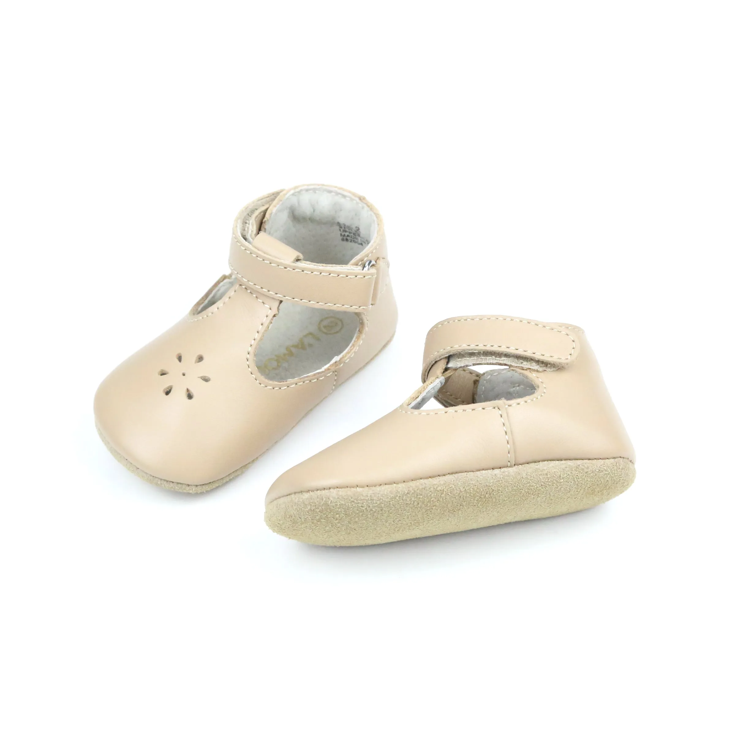 Lisette T-Strap Mary Jane Crib Shoe (Infant)