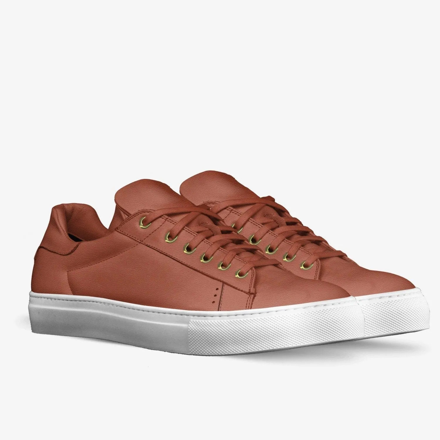 LORENZO LEATHER SNEAKERS IN VERMILLION