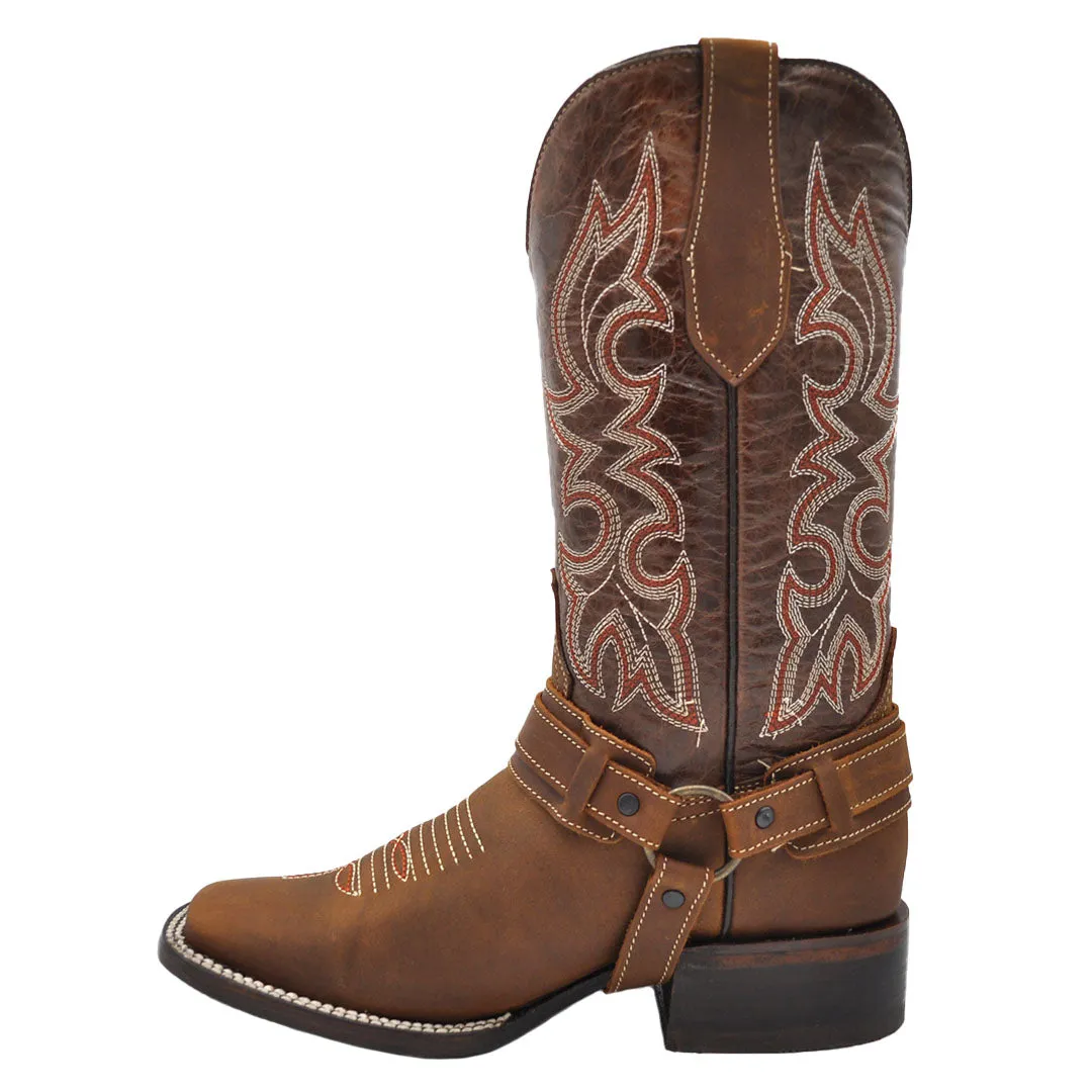 Luma Priscilla Women's Bulldog Brown Square Toe Western Boots