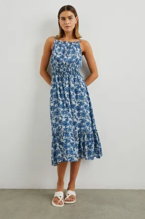 Magdalene Dress Chambray Floral