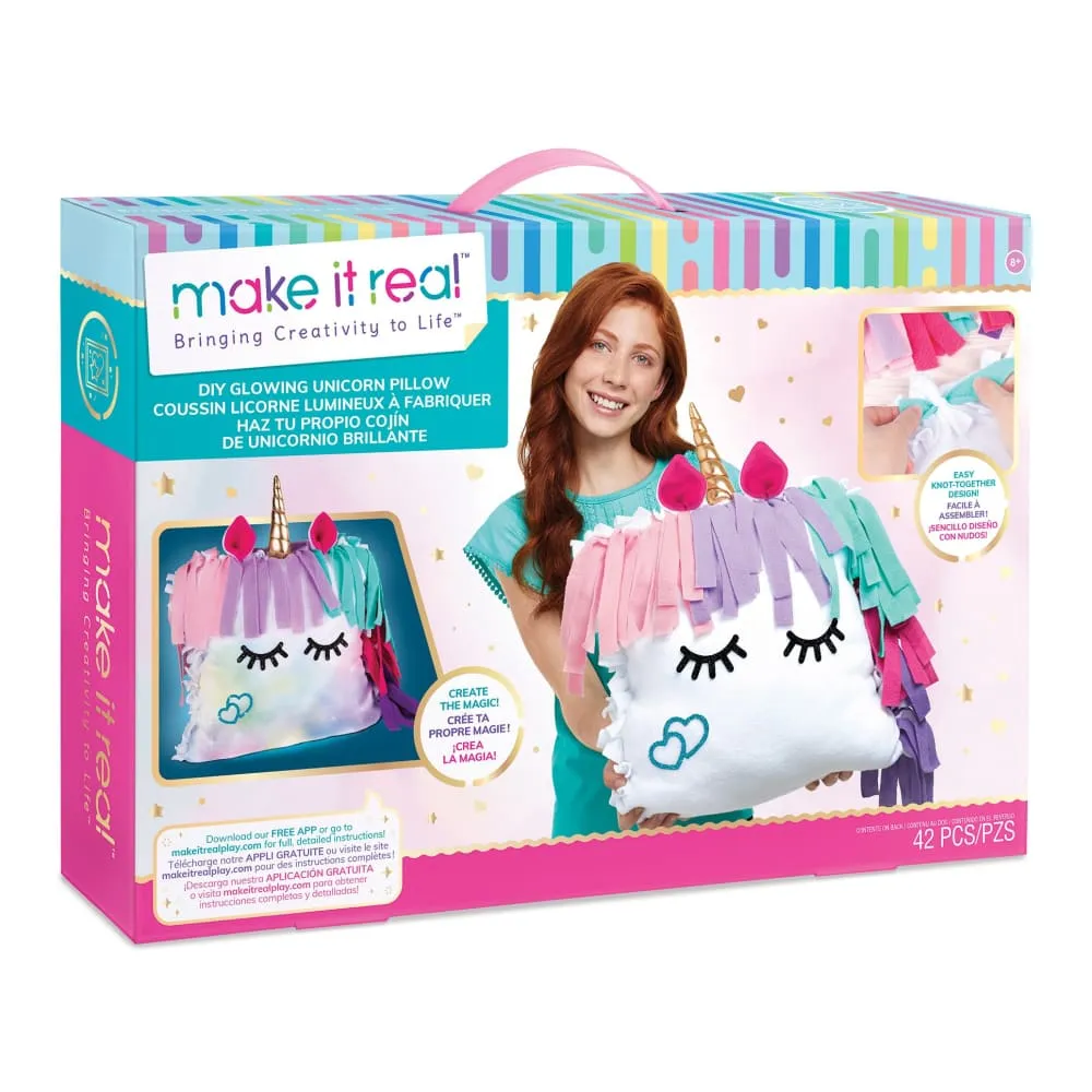 Make It Real Glowing Unicorn Pillow Kit