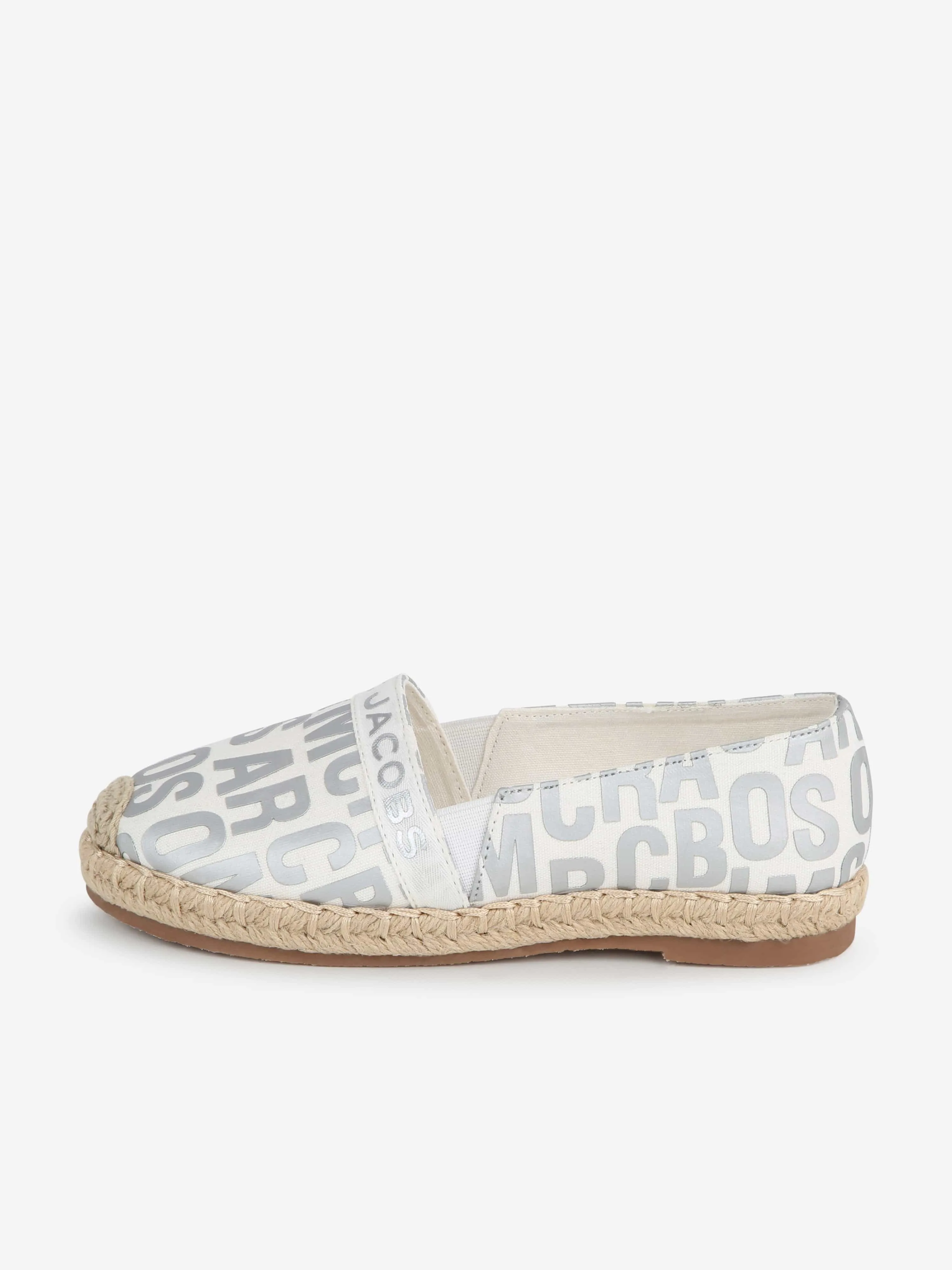 MARC JACOBS Girls Logo Espadrilles in Ivory