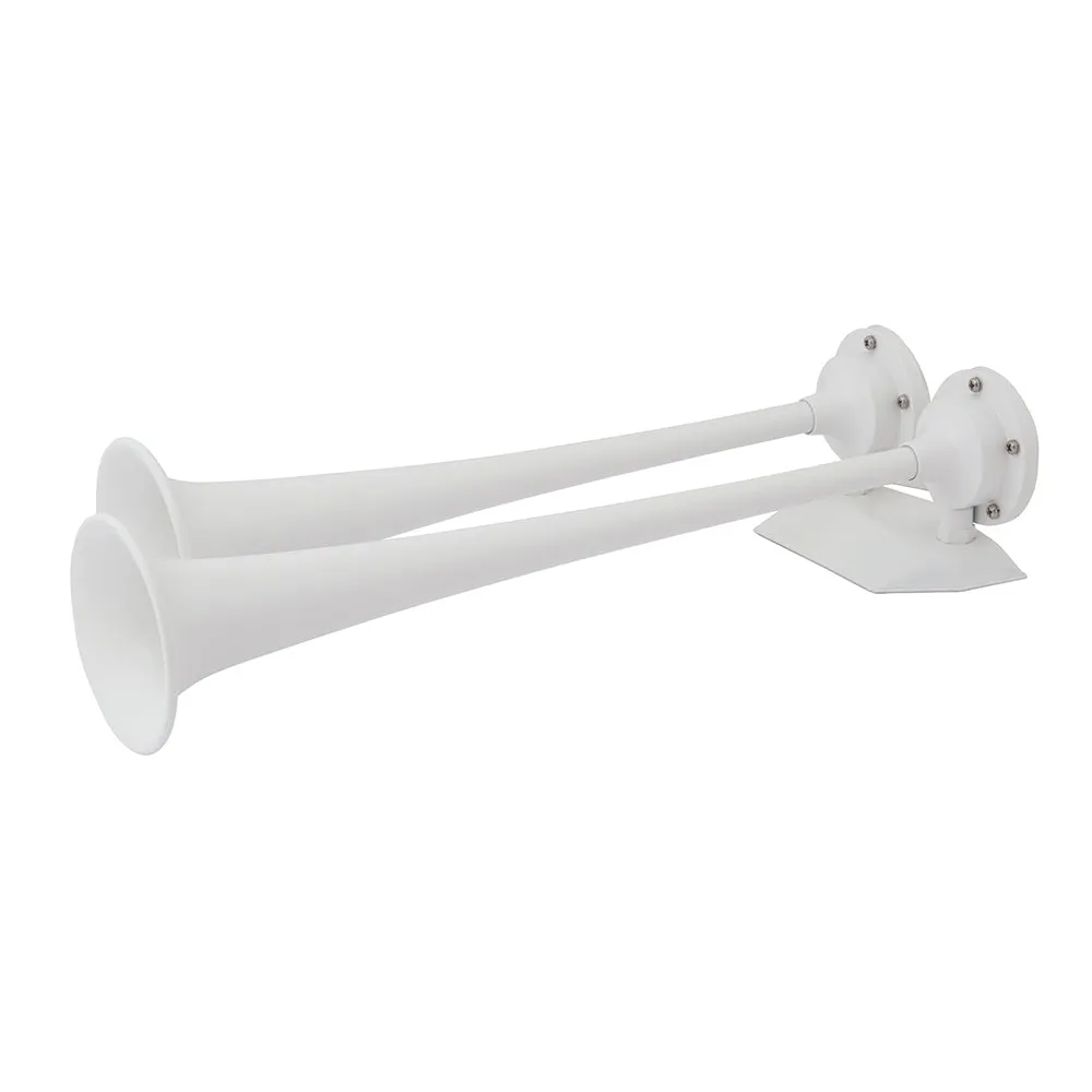 Marinco 12V White Epoxy Coated Dual Trumpet Air Horn [10122]