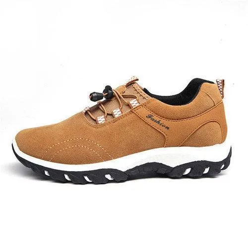 Men Suede Casual Lace Up Hiking Shoes