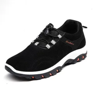 Men Suede Casual Lace Up Hiking Shoes