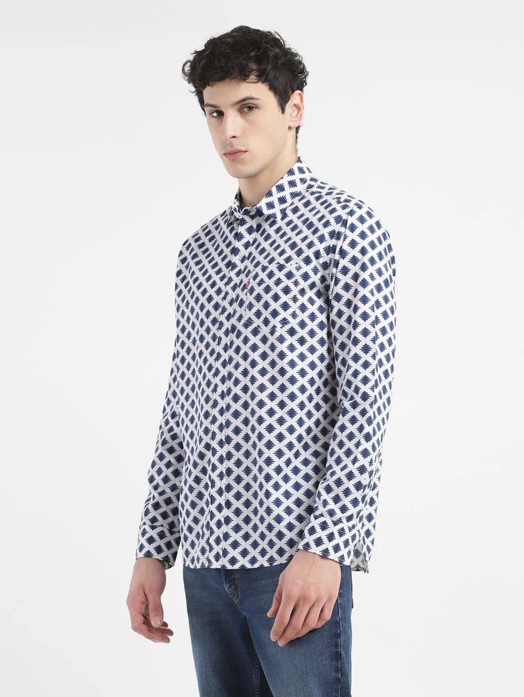 Men's All Over Printed Slim Fit Shirt